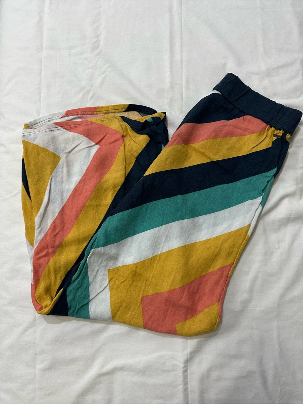 O'Neill Multicolor Chevron Joggers in Mustard, Coral & Teal